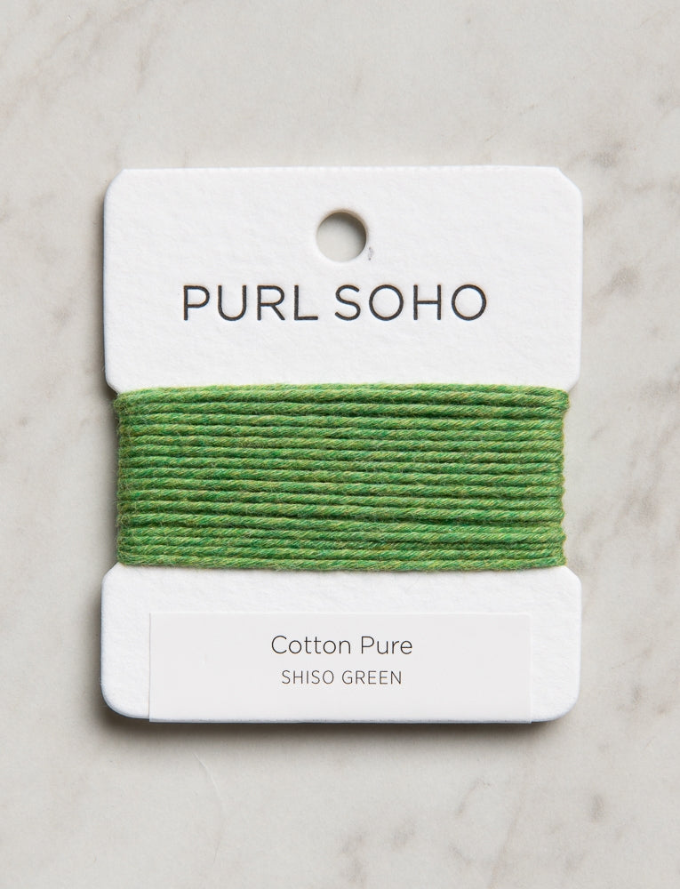Cotton Pure Color Cards, Shiso Green