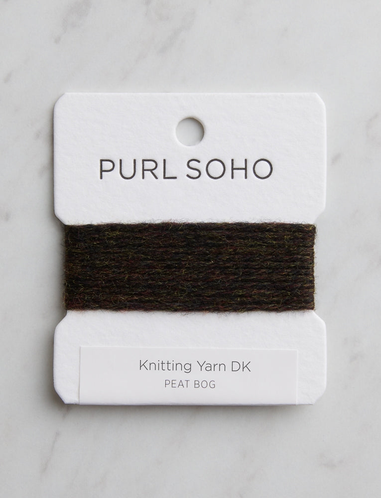 Knitting Yarn DK Color Cards, Peat Bog
