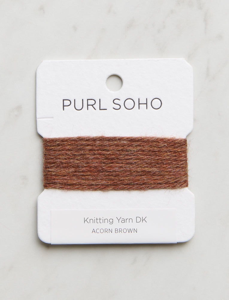 Knitting Yarn DK Color Cards, Acorn Brown