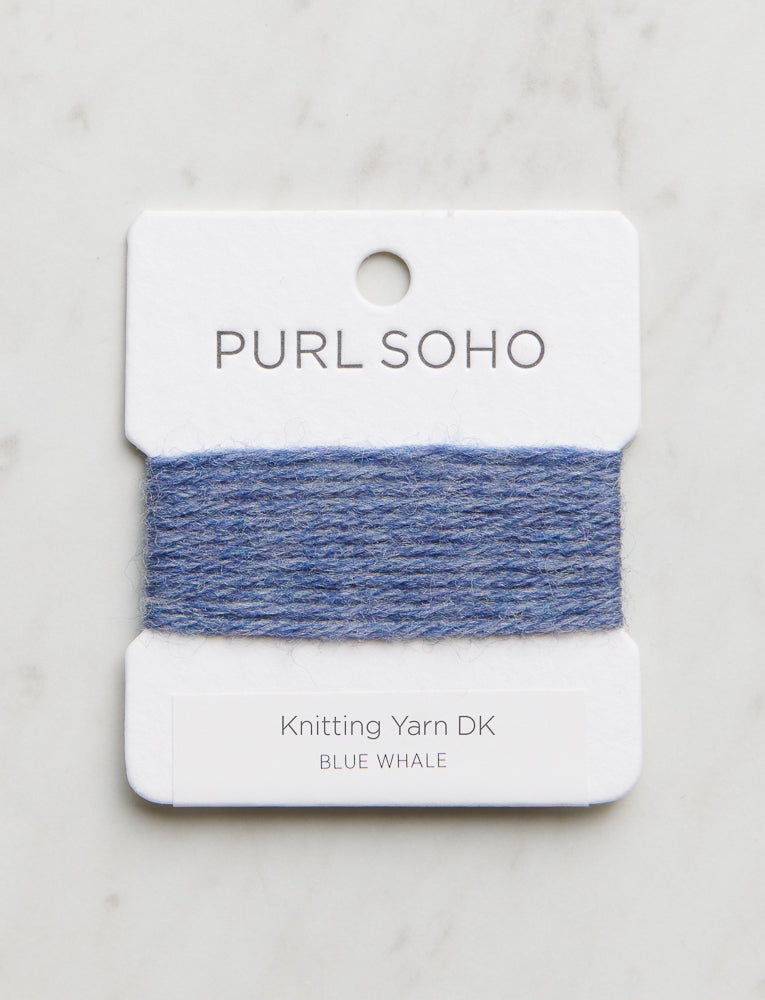 Knitting Yarn DK Color Cards, Blue Whale