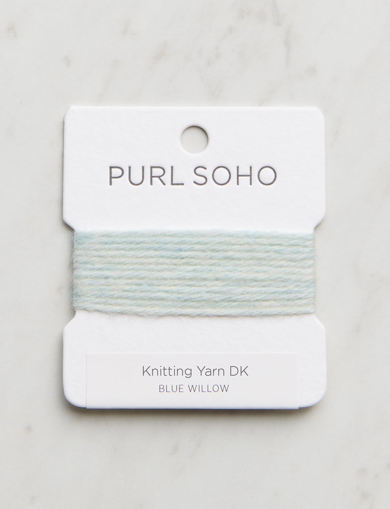 Knitting Yarn DK Color Cards, Blue Willow