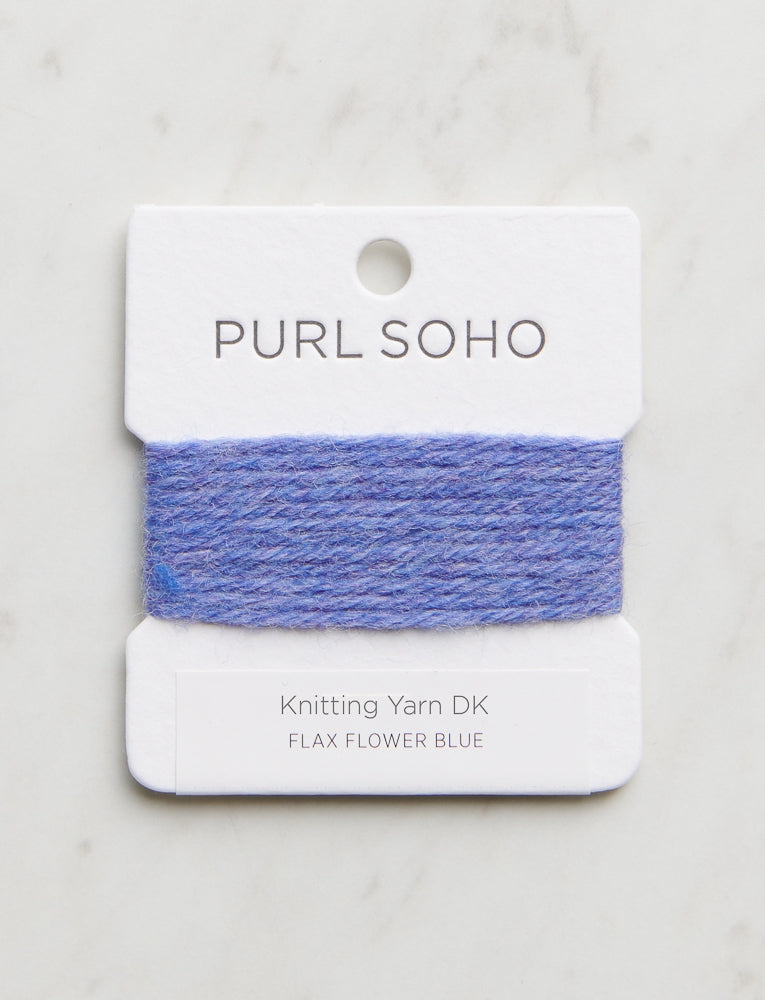 Knitting Yarn DK Color Cards, Flax Flower Blue