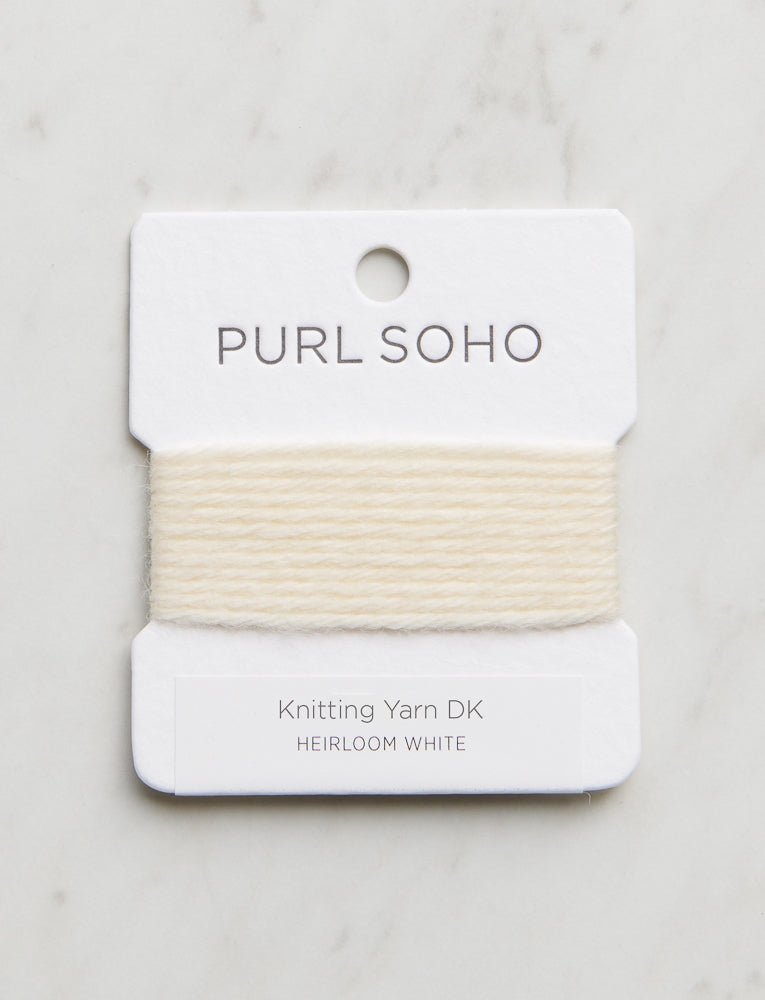 Knitting Yarn DK Color Cards, Heirloom White