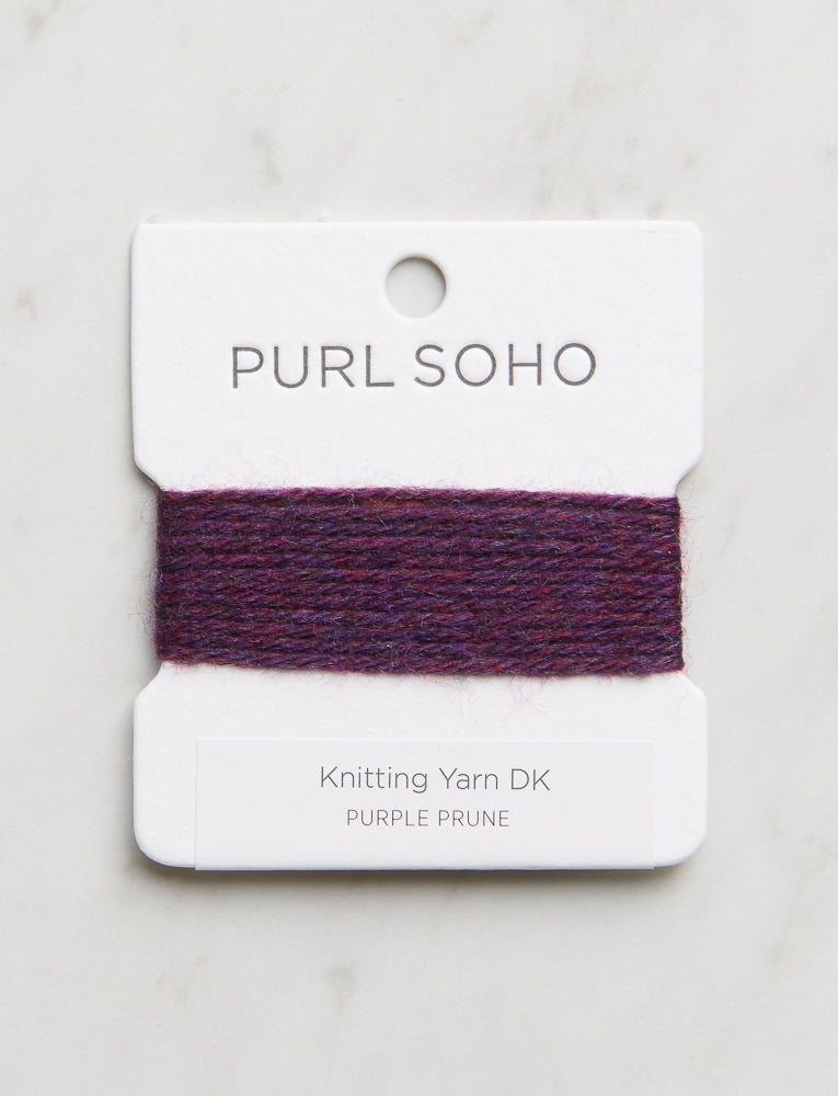 Knitting Yarn DK Color Cards, Purple Prune