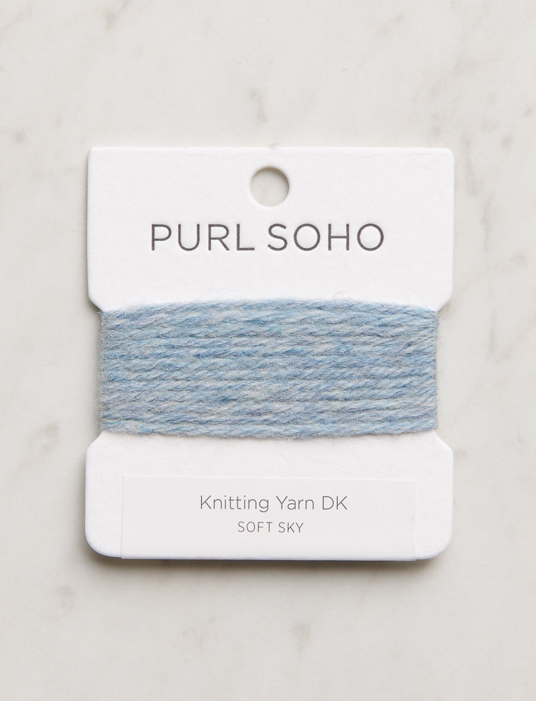 Knitting Yarn DK Color Cards, Soft Sky