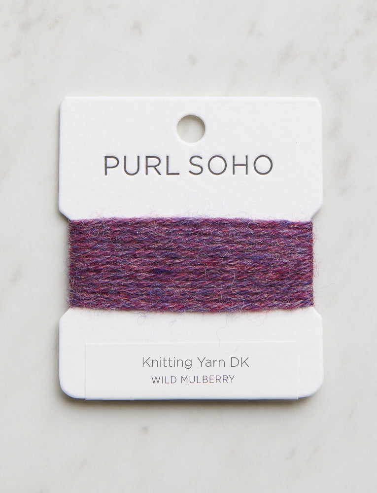 Knitting Yarn DK Color Cards, Wild Mulberry