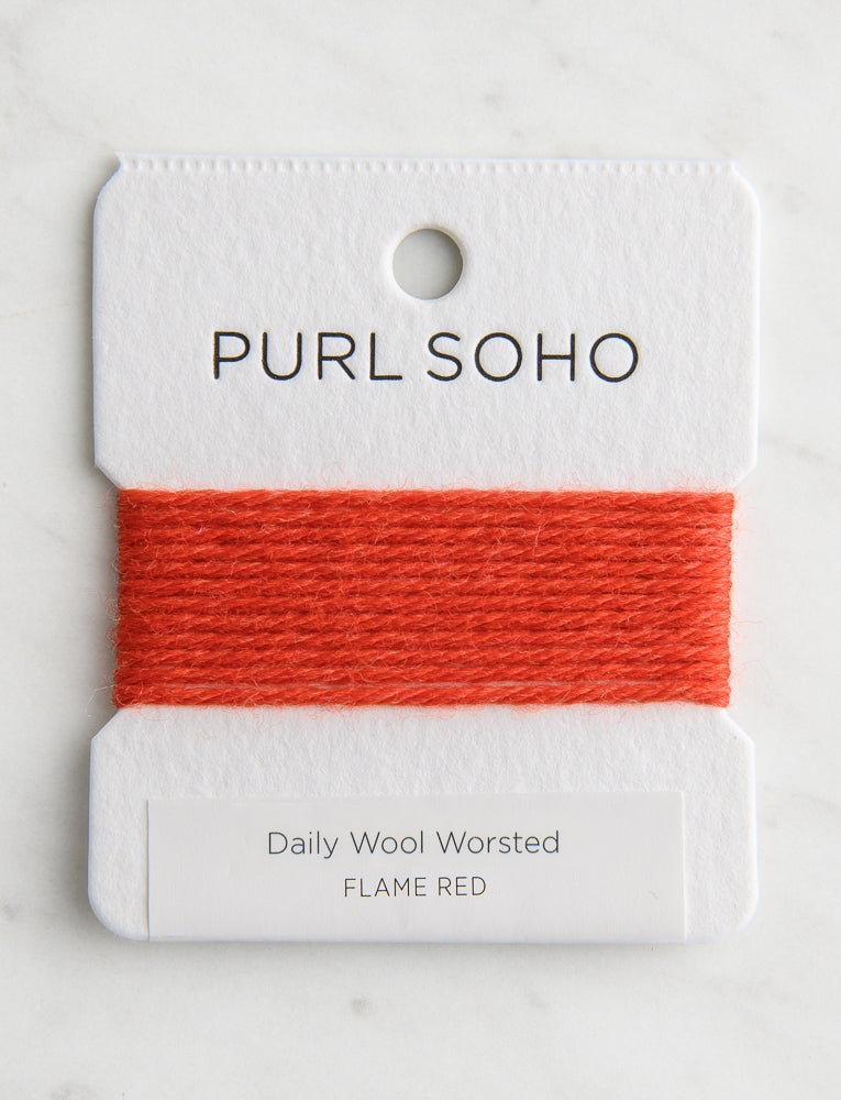 Daily Wool Worsted Color Cards, Flame Red