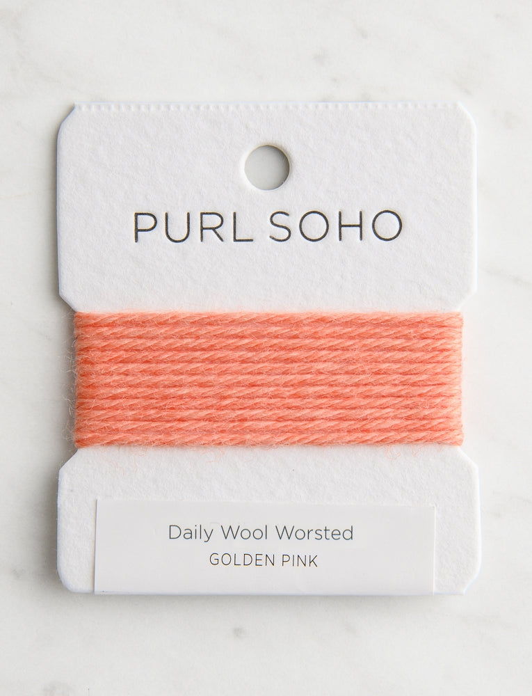Daily Wool Worsted Color Cards, Golden Pink