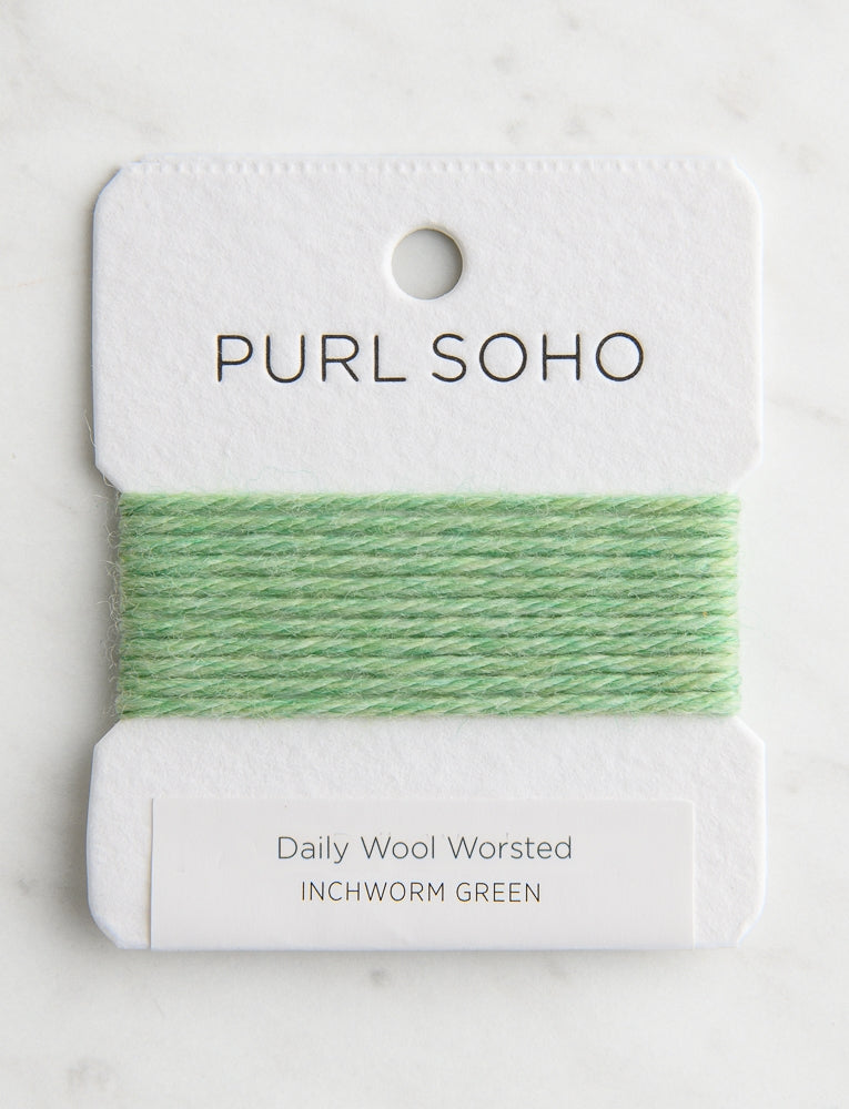 Daily Wool Worsted Color Cards, Inchworm Green
