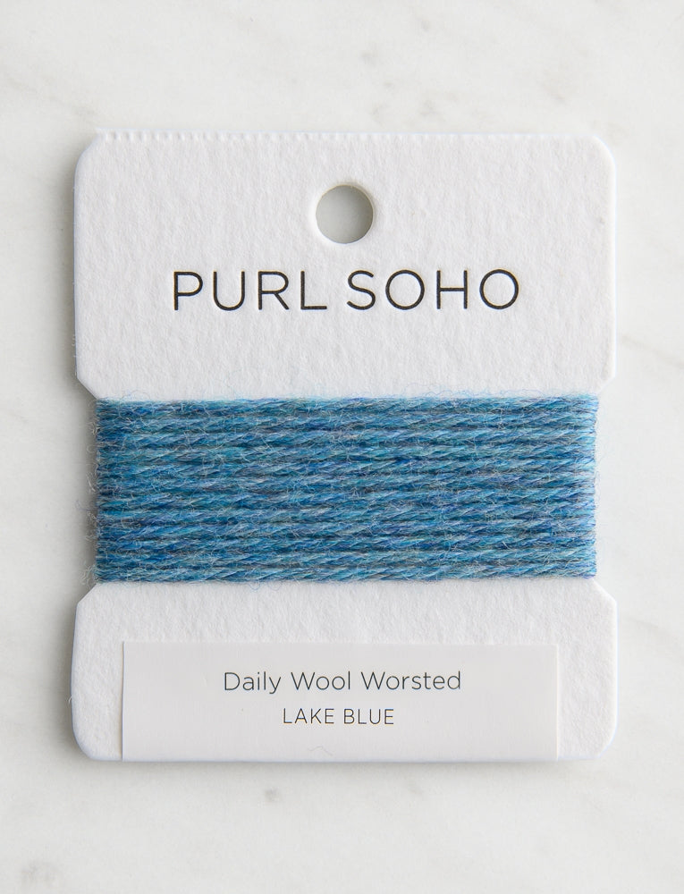 Daily Wool Worsted Color Cards, Lake Blue