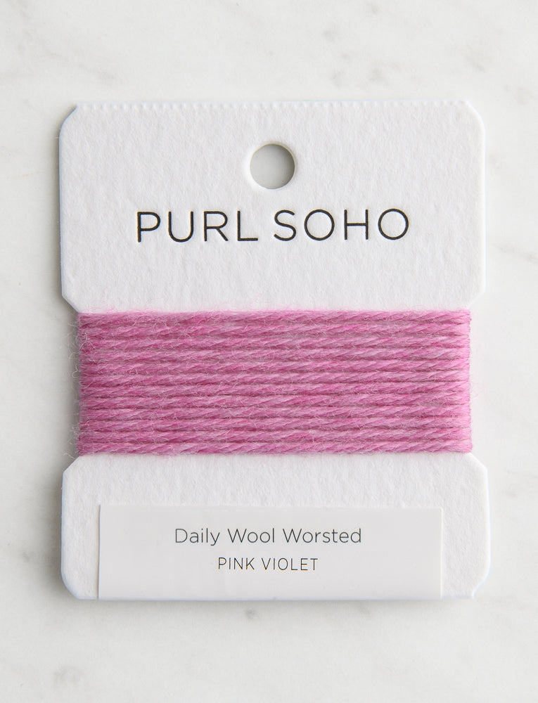 Daily Wool Worsted Color Cards, Pink Violet