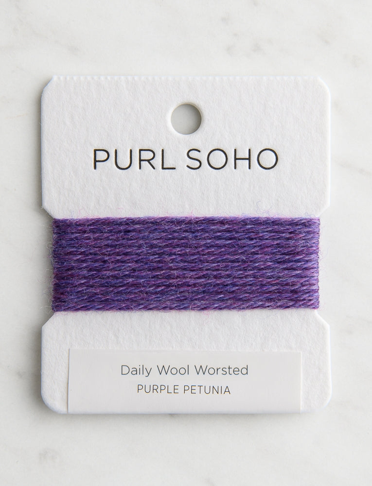 Daily Wool Worsted Color Cards, Purple Petunia