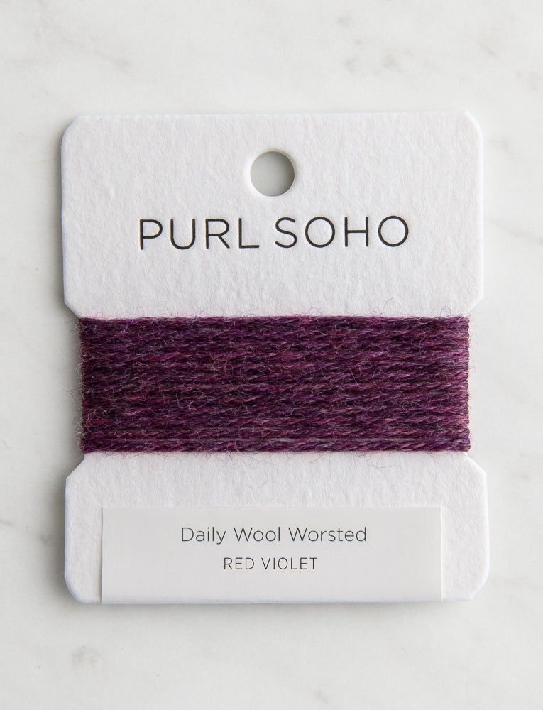 Daily Wool Worsted Color Cards, Red Violet