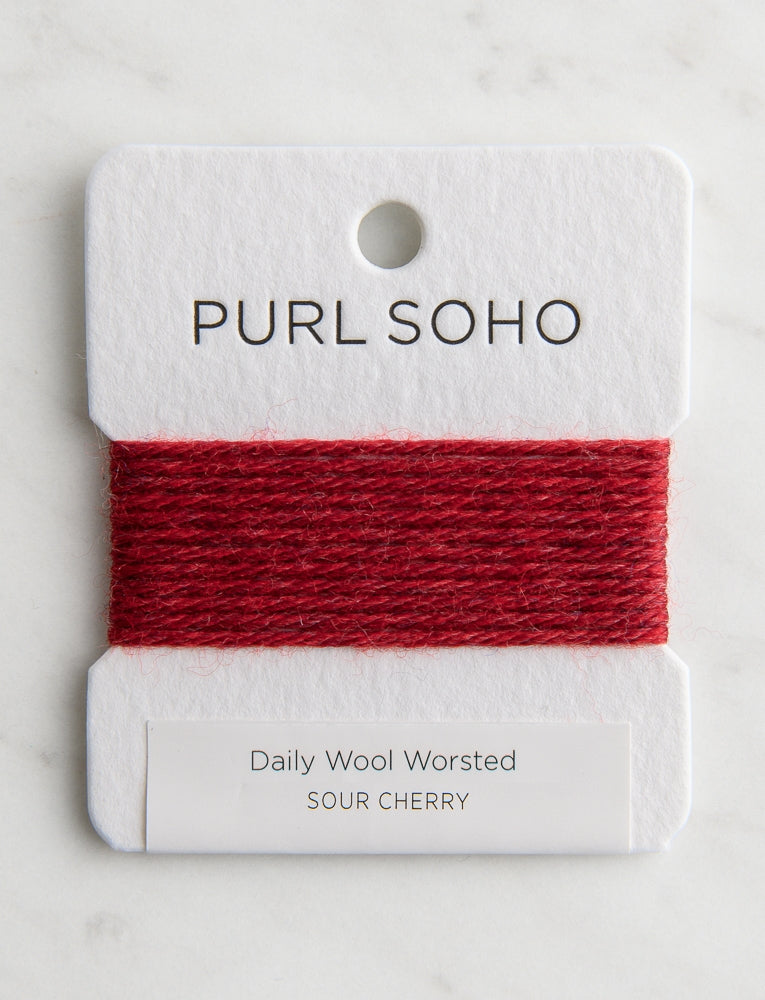 Daily Wool Worsted Color Cards, Sour Cherry