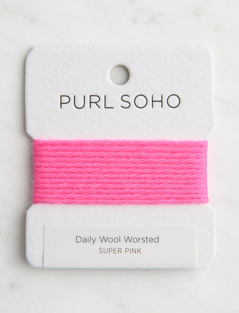 Daily Wool Worsted Color Cards, Super Pink