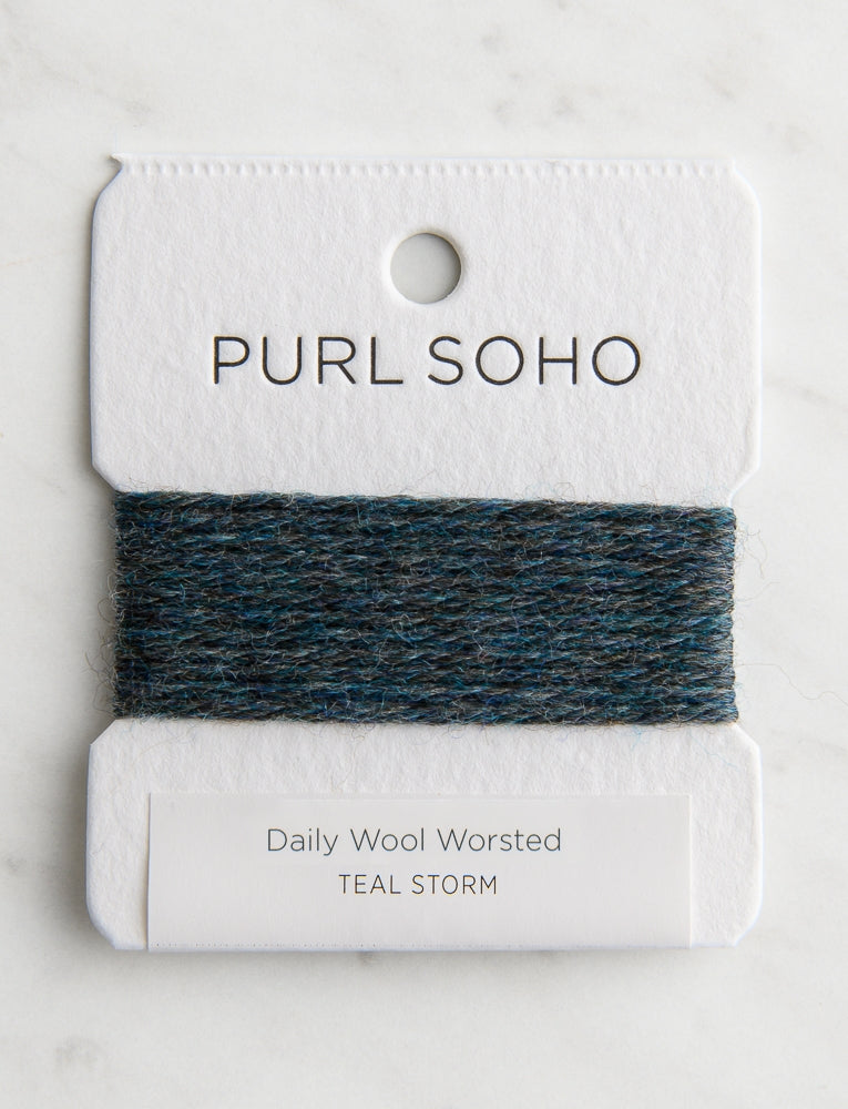 Daily Wool Worsted Color Cards, Teal Storm