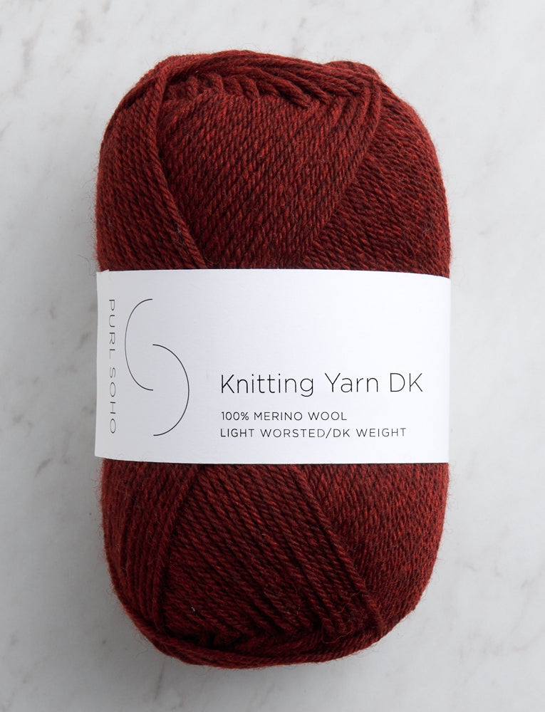 Knitting Yarn DK, Mahogany Red