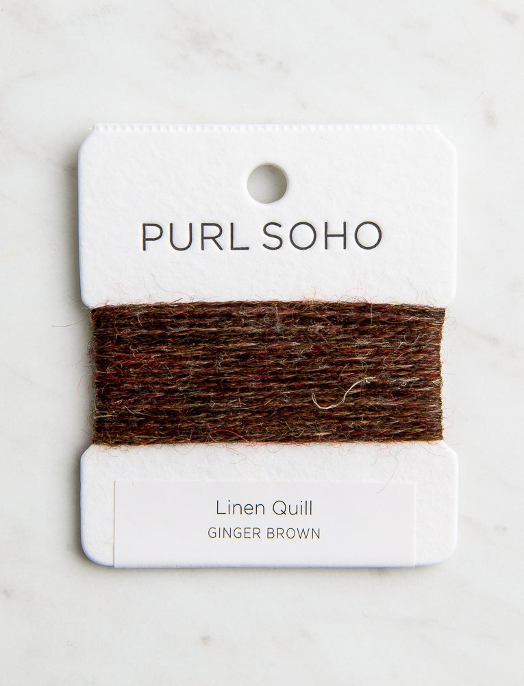 Linen Quill Color Cards, Ginger Brown