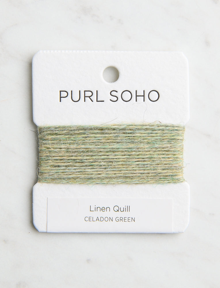 Linen Quill Color Cards, Celadon Green