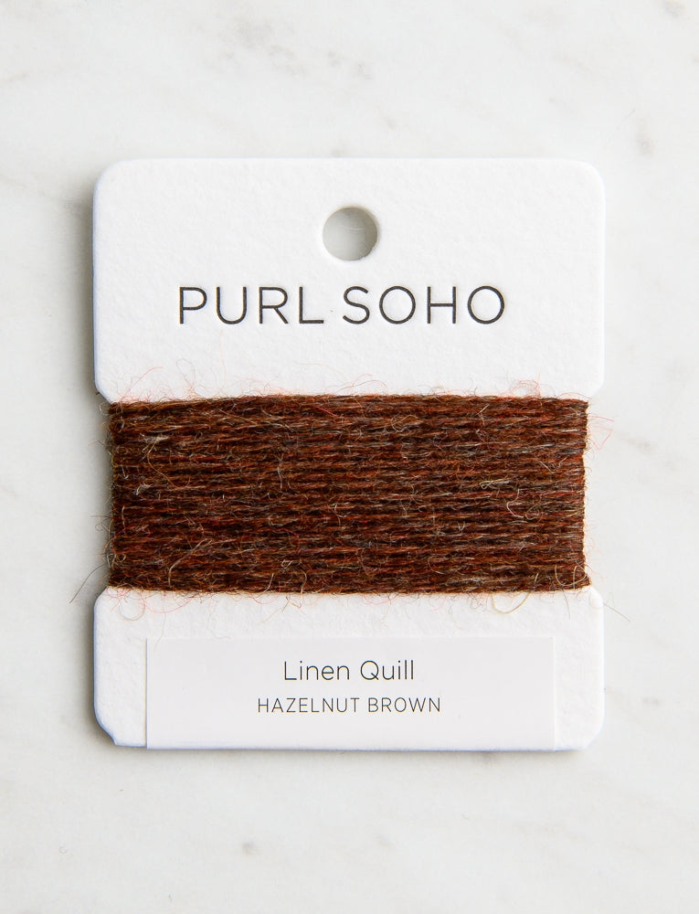 Linen Quill Color Cards, Hazelnut Brown