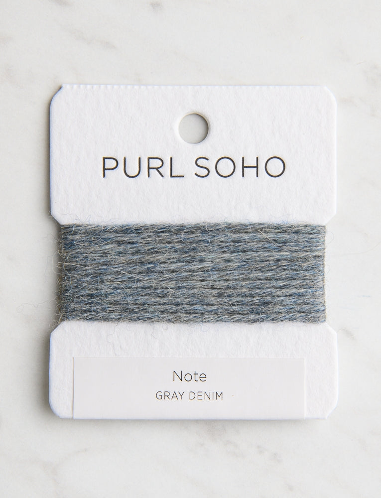 Note Color Cards, Gray Denim