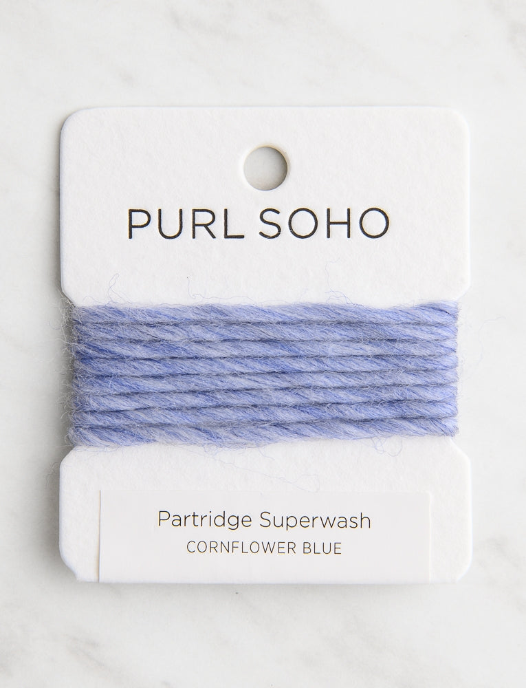 Partridge Superwash Color Cards, Cornflower Blue