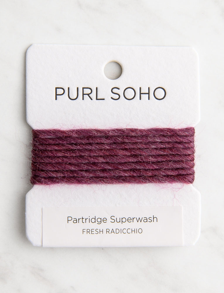 Partridge Superwash Color Cards, Fresh Radicchio