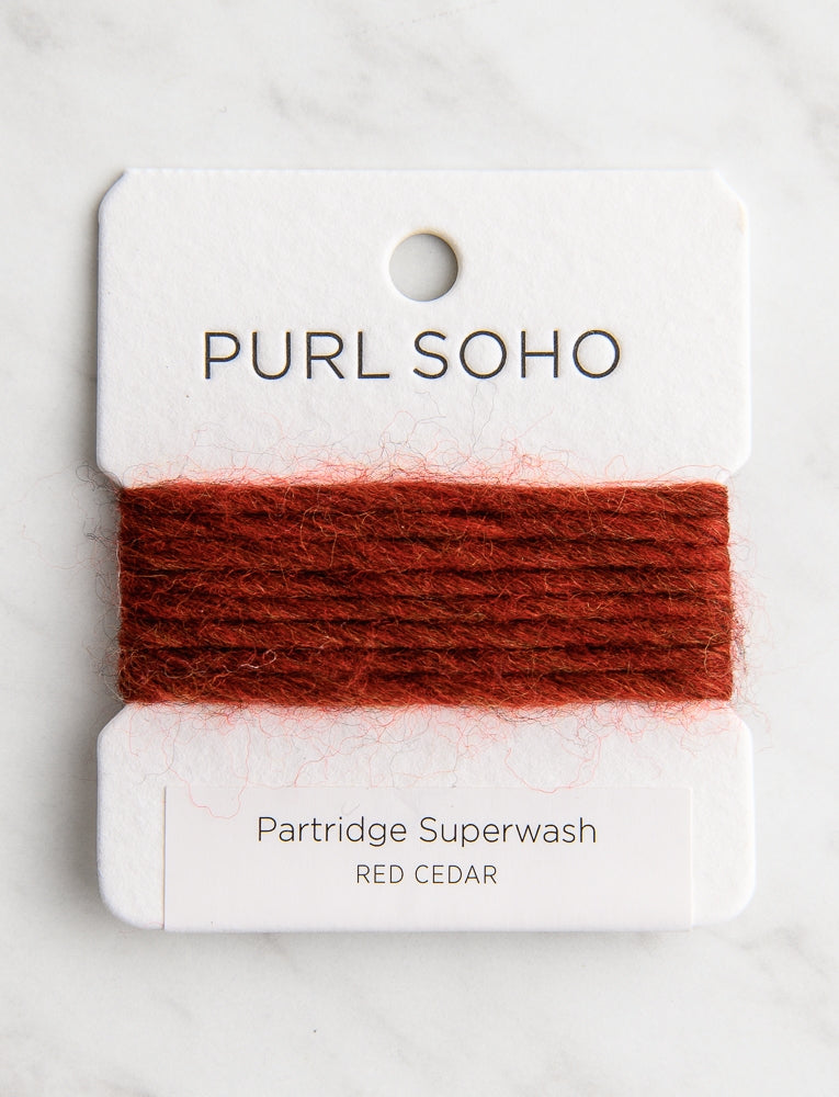 Partridge Superwash Color Cards, Red Cedar