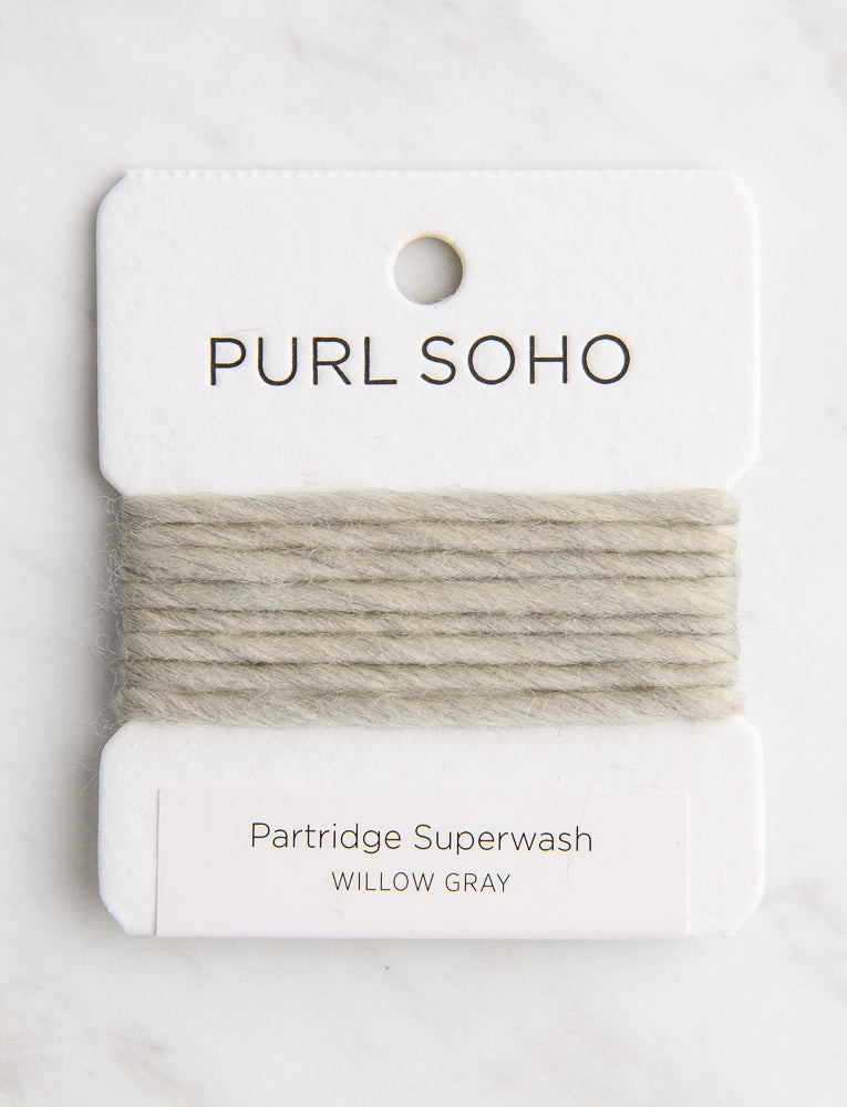 Partridge Superwash Color Cards, Willow Gray