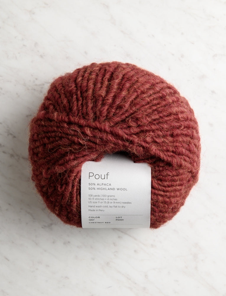 Pouf, Chestnut Red