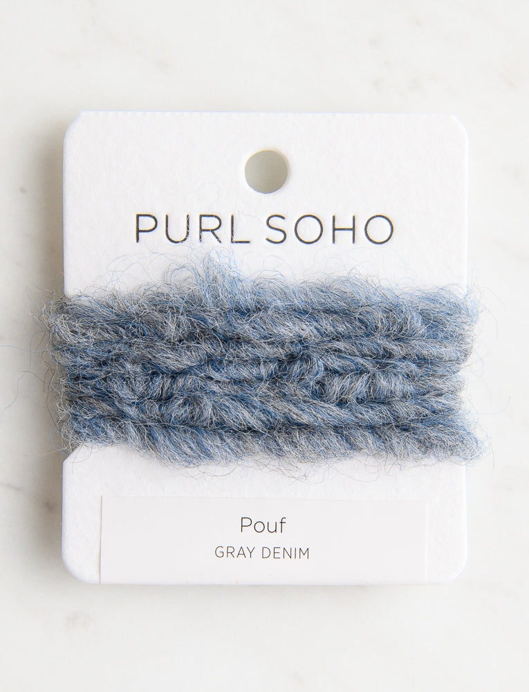 Pouf Color Cards, Gray Denim