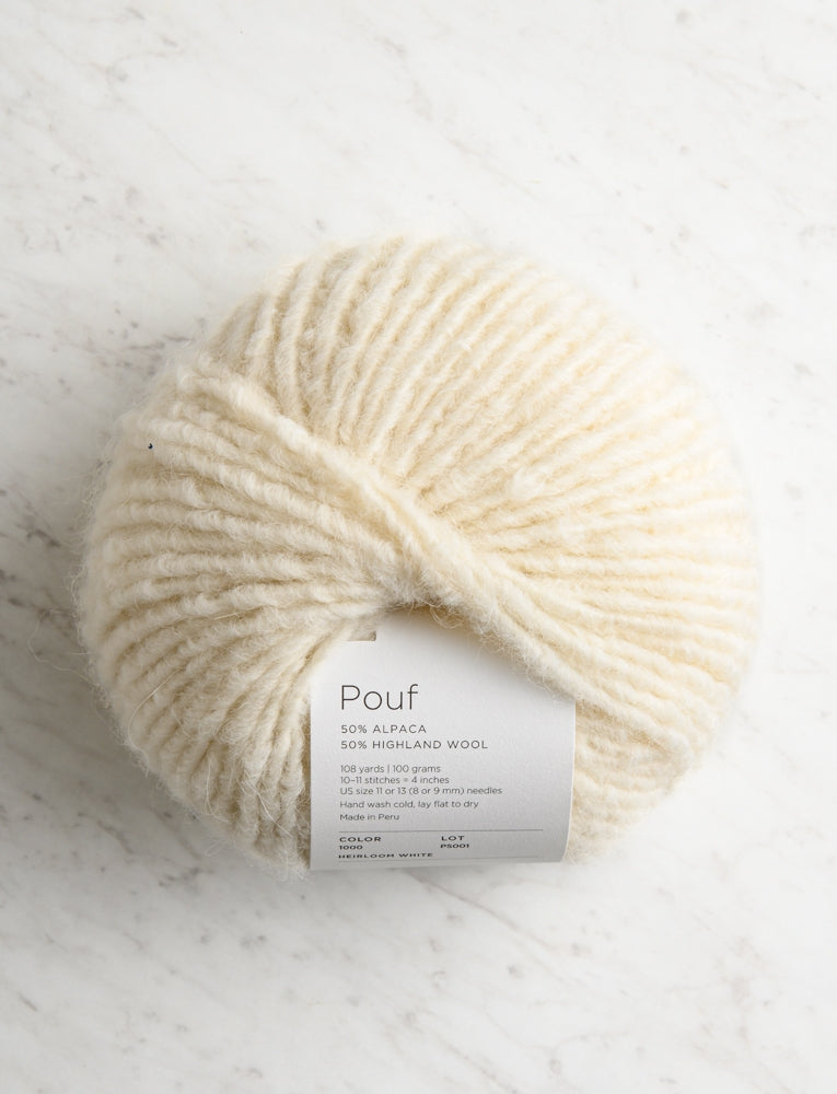 Pouf, Heirloom White