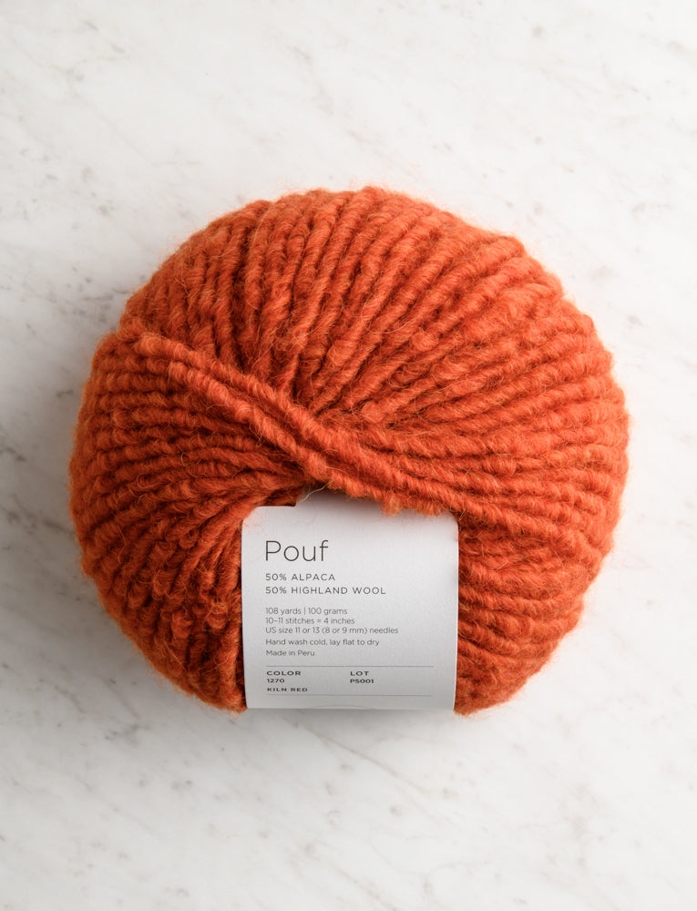 Pouf, Kiln Red