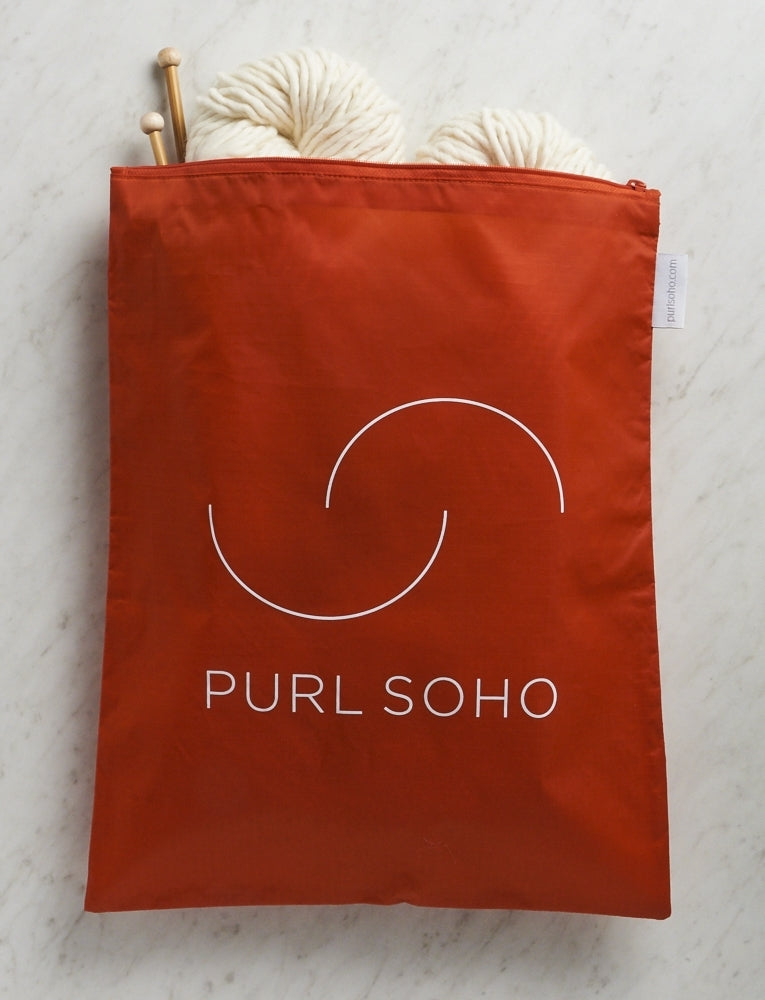 Purl Soho Zip Bags from Baggu, Tomato, Recycled