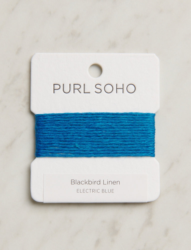 Blackbird Linen Color Cards, Electric Blue