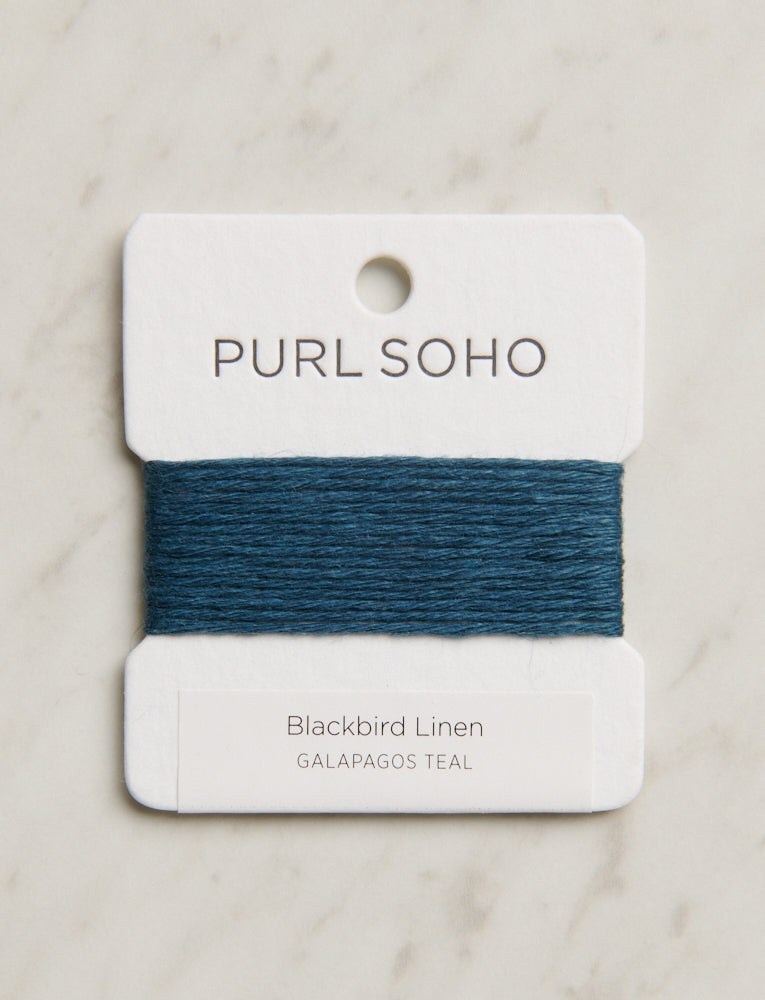 Blackbird Linen Color Cards, Galapagos Teal