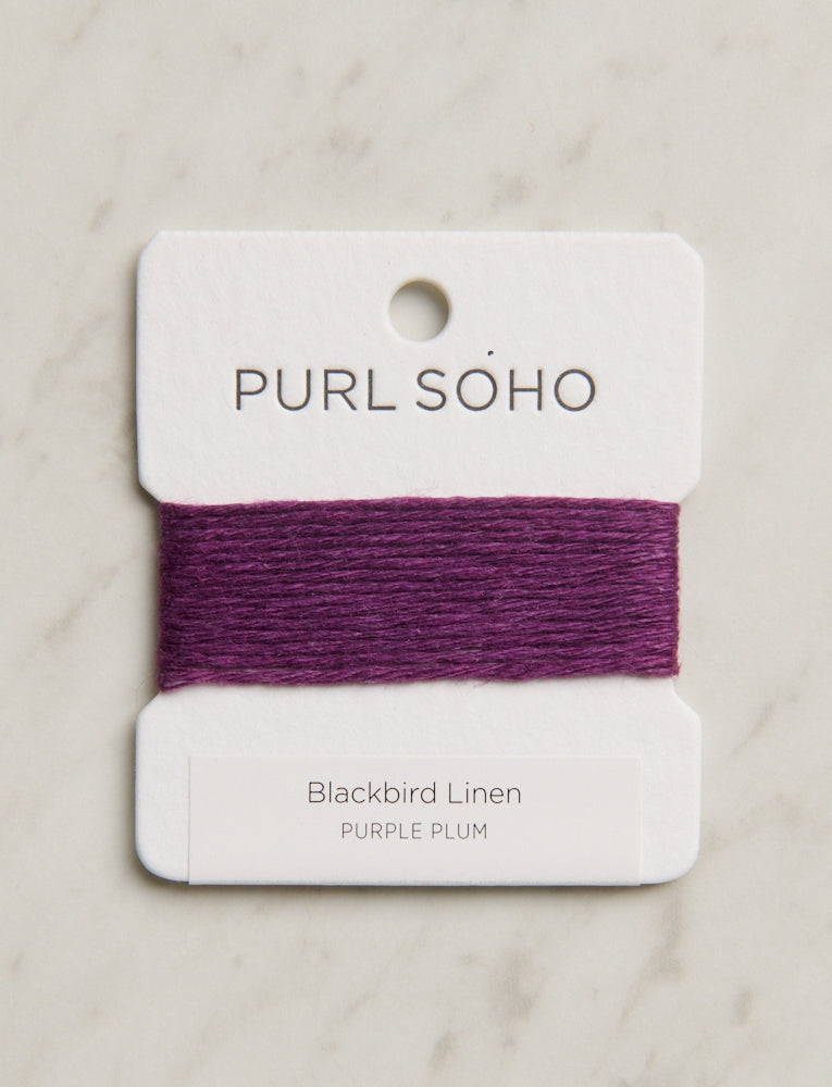 Blackbird Linen Color Cards, Purple Plum