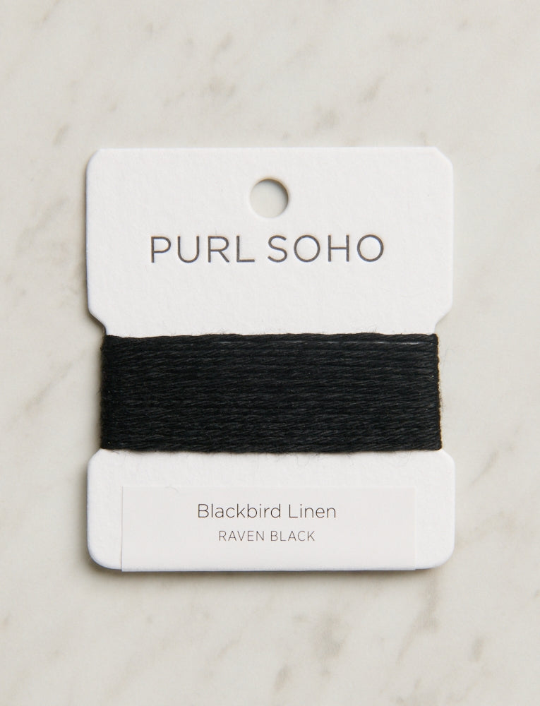 Blackbird Linen Color Cards, Raven Black