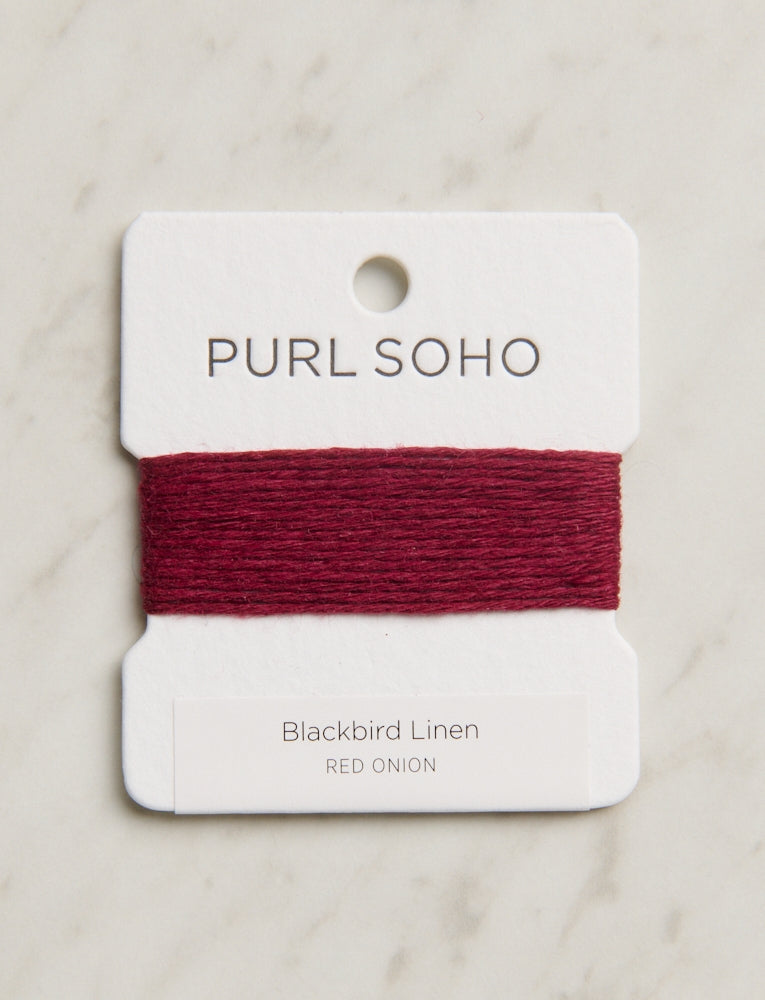 Blackbird Linen Color Cards, Red Onion