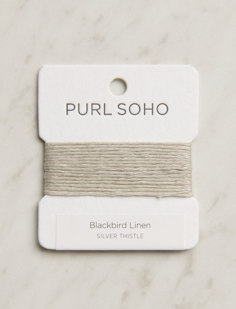 Blackbird Linen Color Cards, Silver Thistle