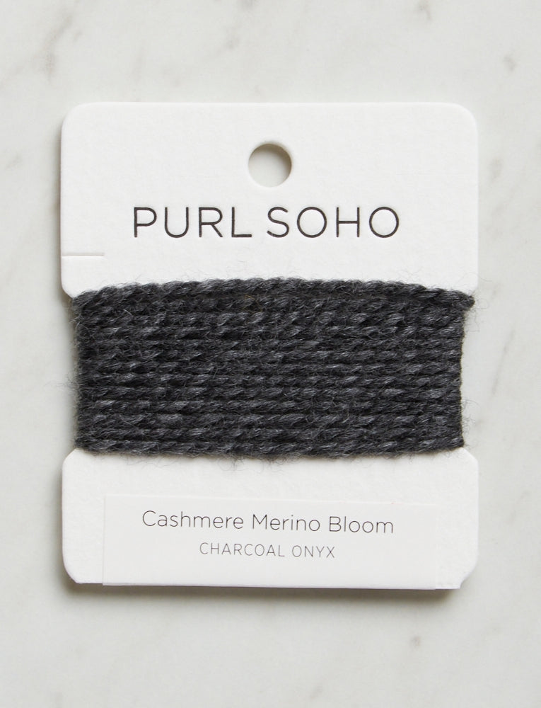 Cashmere Merino Bloom Color Cards, Charcoal Onyx, Helix