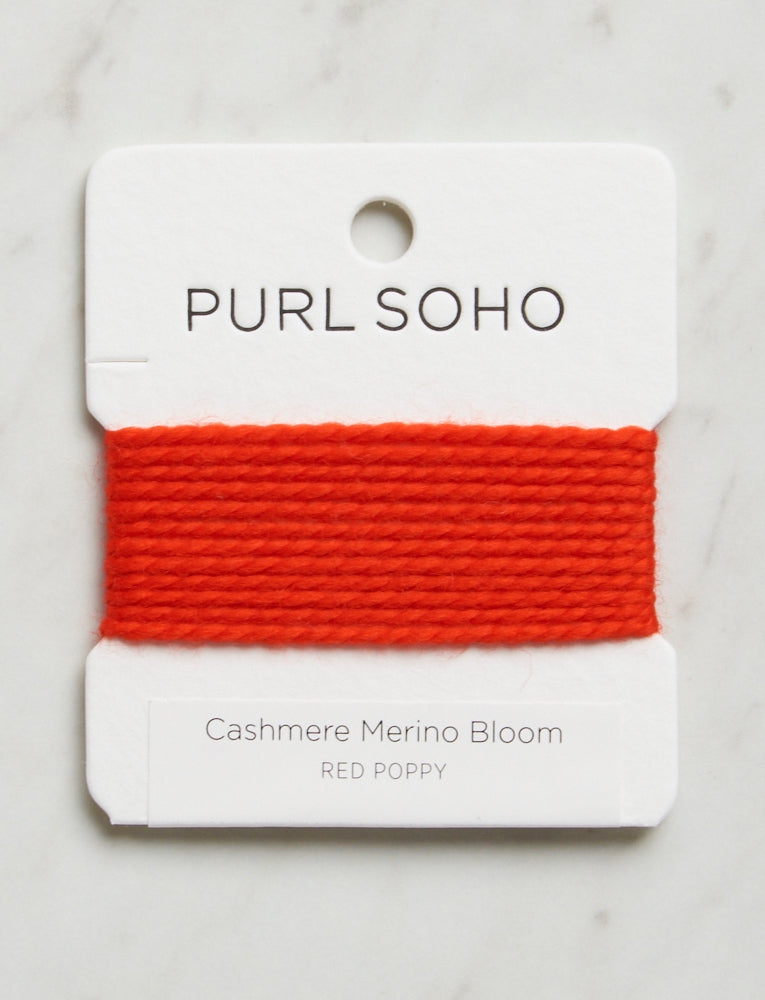 Cashmere Merino Bloom Color Cards, Red Poppy
