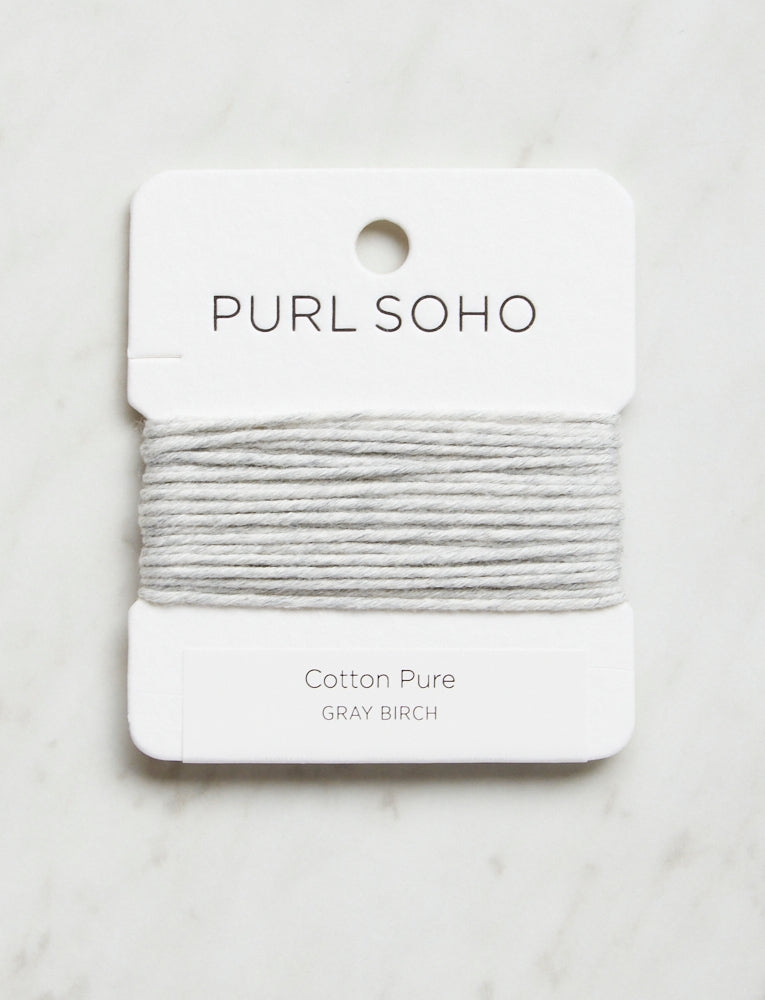Cotton Pure Color Cards, Gray Birch