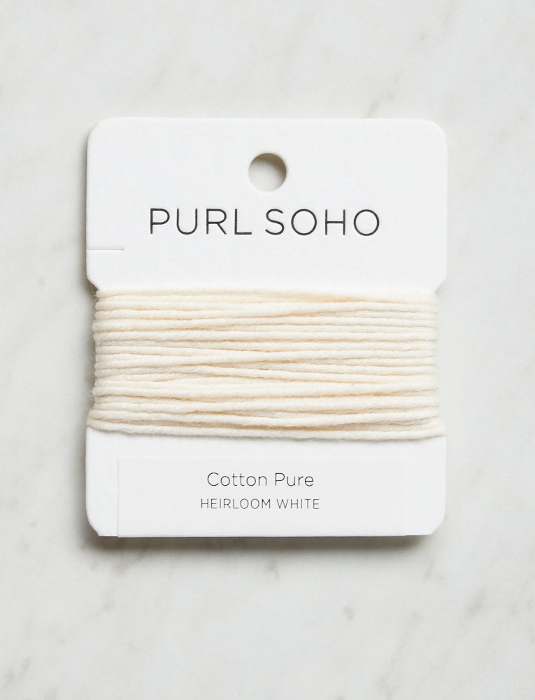 Cotton Pure Color Cards, Heirloom White