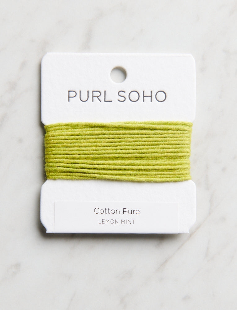 Cotton Pure Color Cards, Lemon Mint