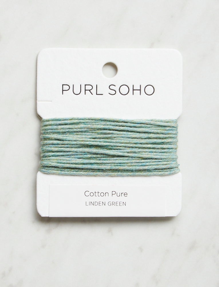 Cotton Pure Color Cards, Linden Green