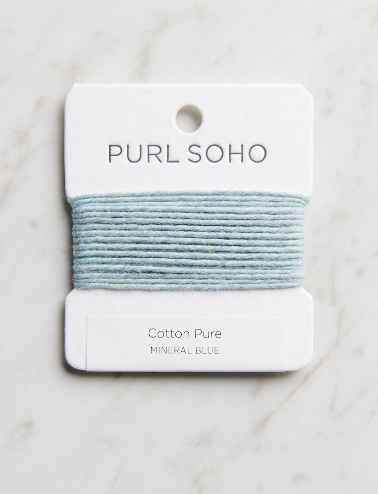 Cotton Pure Color Cards, Mineral Blue