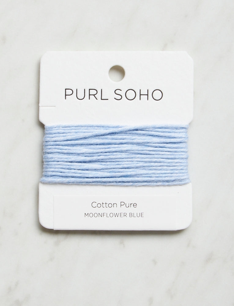Cotton Pure Color Cards, Moonflower Blue