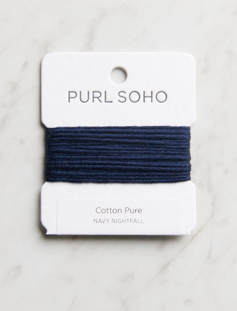 Cotton Pure Color Cards, Navy Nightfall