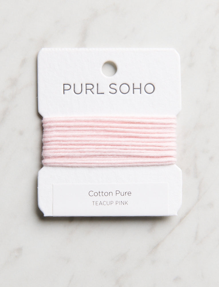 Cotton Pure Color Cards, Teacup Pink